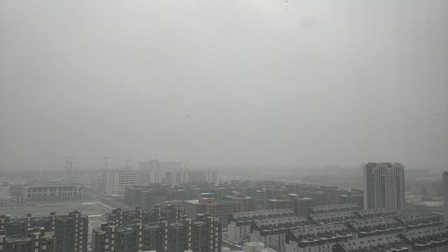 Timelapse of Snowy Winter Sunset in Beijing