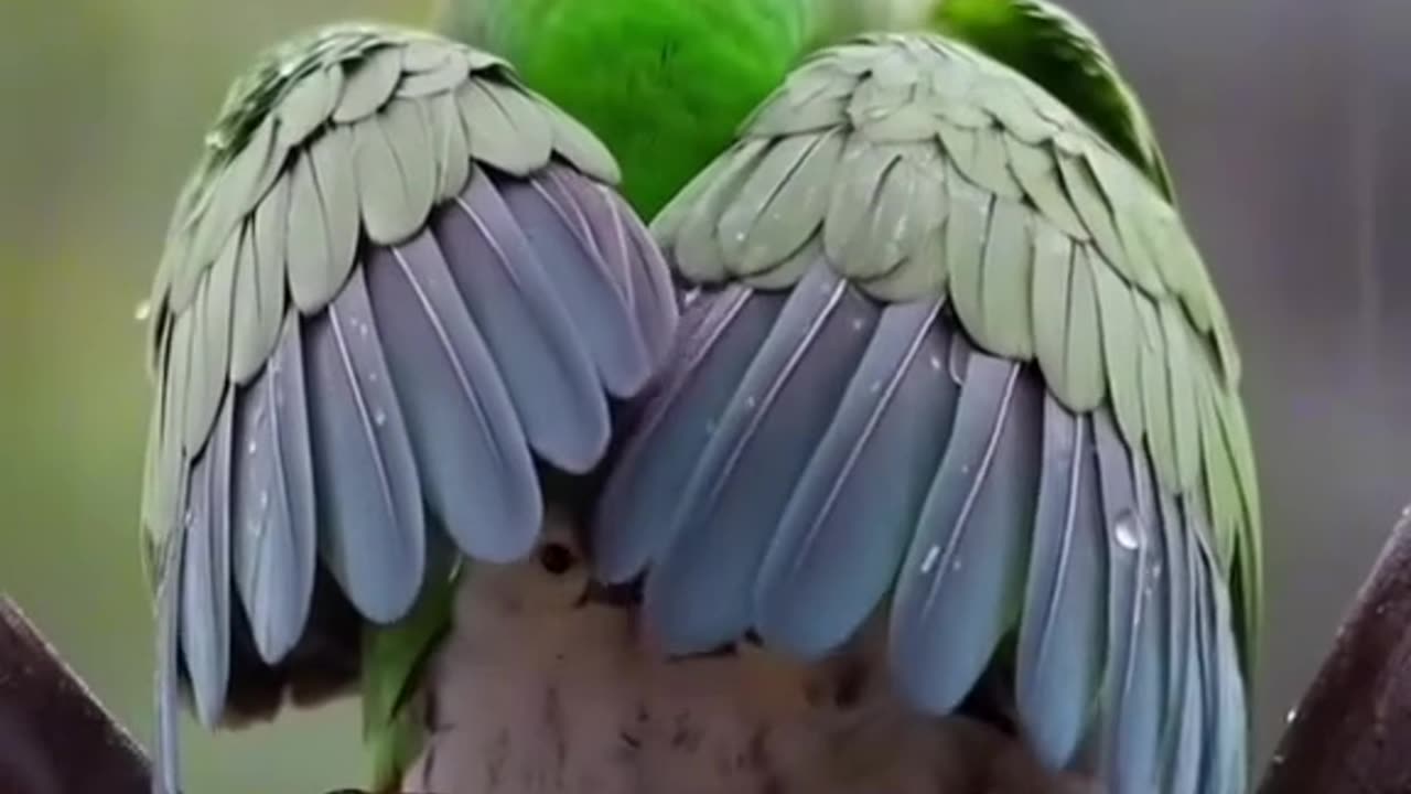 ASMR: Bird Protects Chicks from Rain