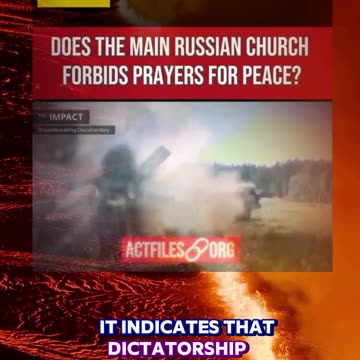 Does the main Russian Church forbid prayers for peace?