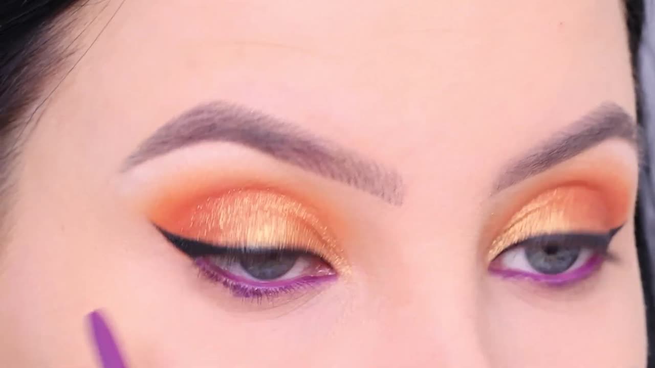 Warm Golden & Purple Eye Makeup Tutorial Makeup Look for EID