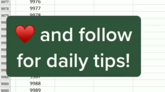 Tips And tricks (Microsoft Excel)