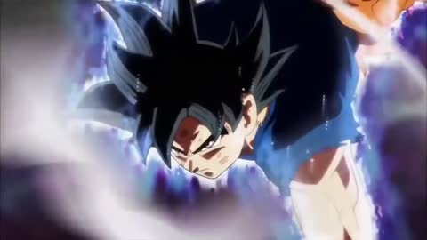 Goku goes ultra instinct for the first time , Dragon Ball super