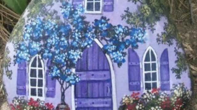 Rock stone craft/stylish peebel paint decor ideas
