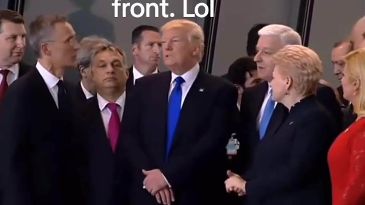 Trump Pushes Past World Leaders: Viral Moment at Global Summit