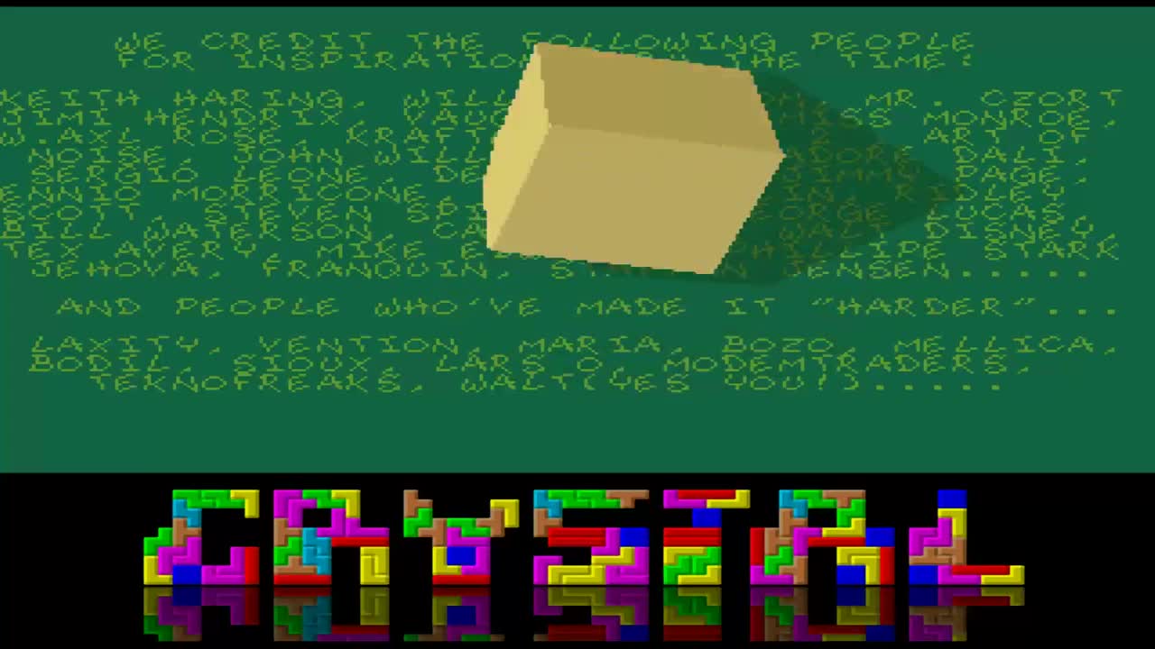 AMIGA MELON TETRIS DEMO FROM DEMOS & INTRO SHOW ITALIAN adf zip