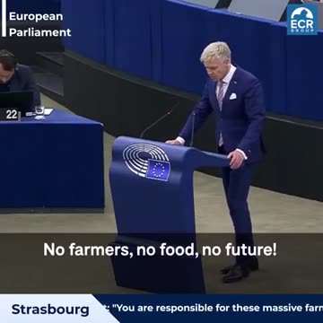 No farmers, no food, no future!" - Dutch MEP, Rob Roos, exposes the war on our food supply