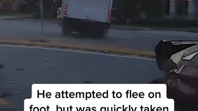 Florida police stop an armed carjacker driving a box truck after a high-speed pursuit