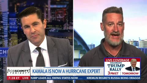 Joining Rob Schmitt Tonight to Discuss Kamala's Politicization of Hurricane Milton