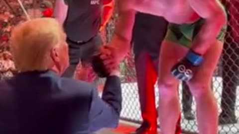 trump congratulates ufc fighter