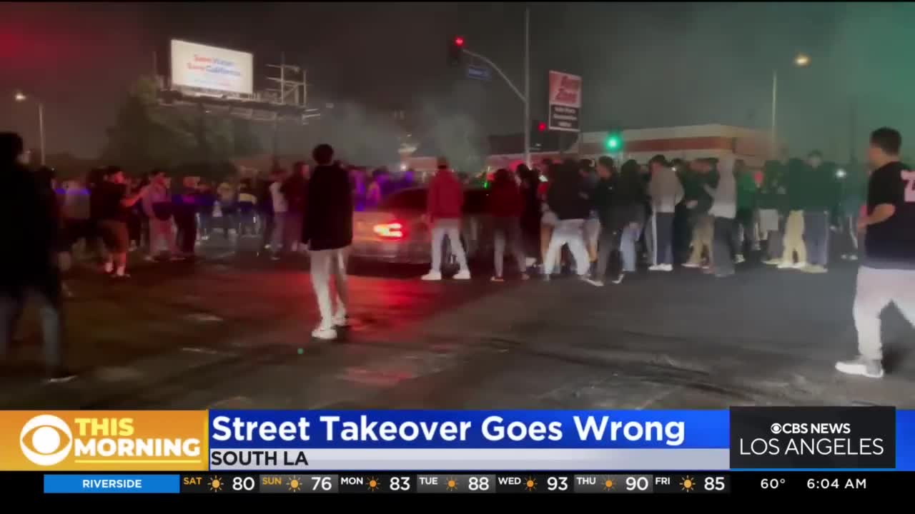 LOS ANGELES | Street takeover goes wrong when vehicle strikes onlookers