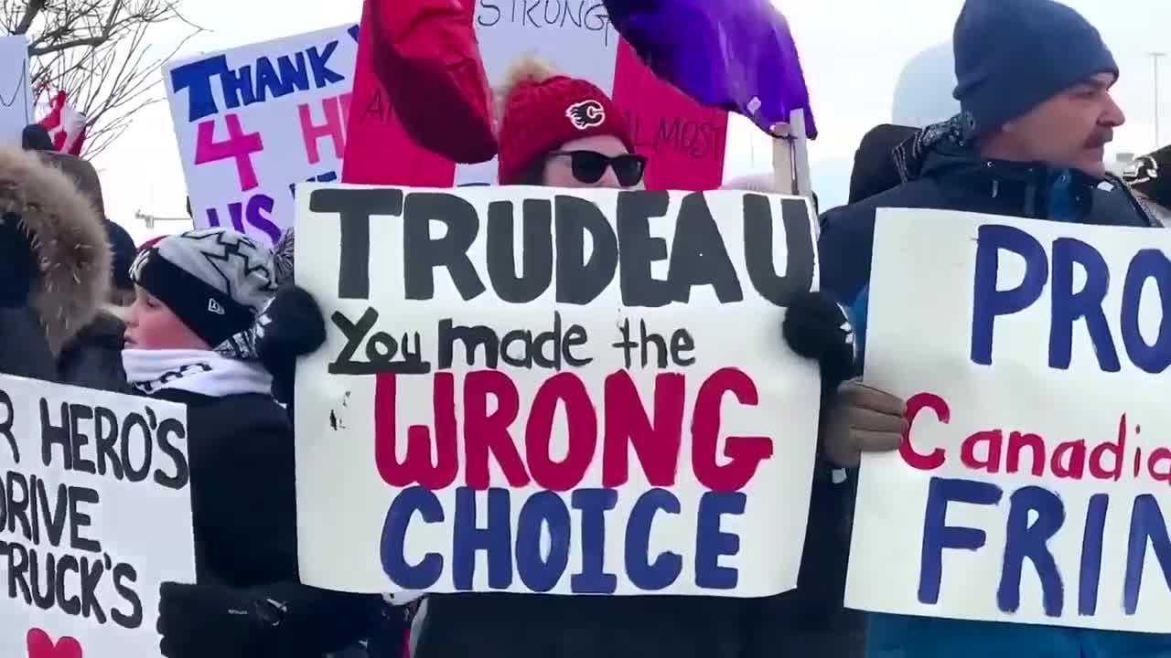 Canadian truckers protesting vaccine mandates