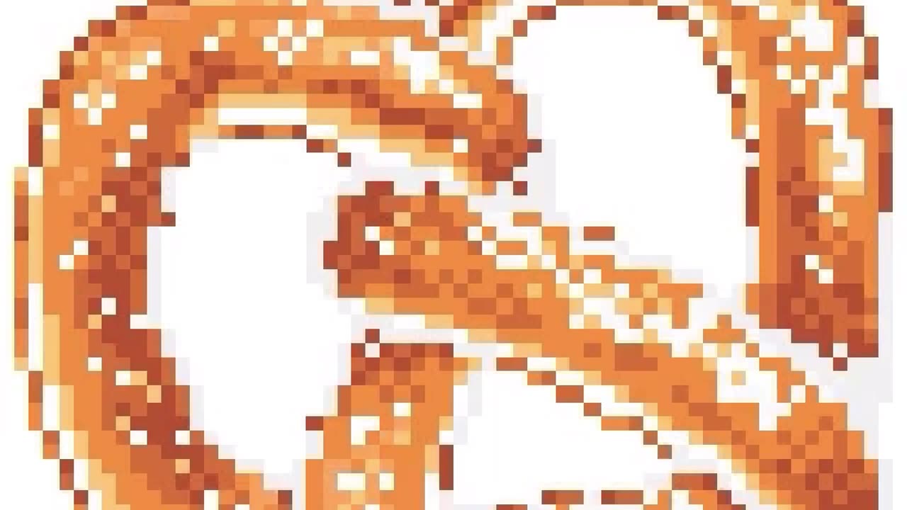 NYC Soft Pretzel Pixel Art Timelapse