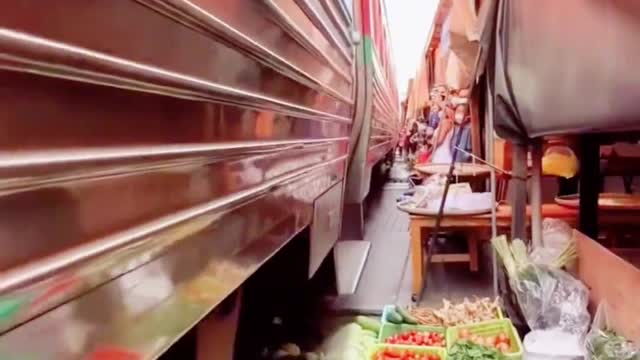 The Meilong vegetable market in Thailand turned out to be an incredible .