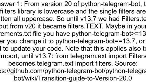 AttributeError module 39telegramextfilters39 has no attribute 39text39