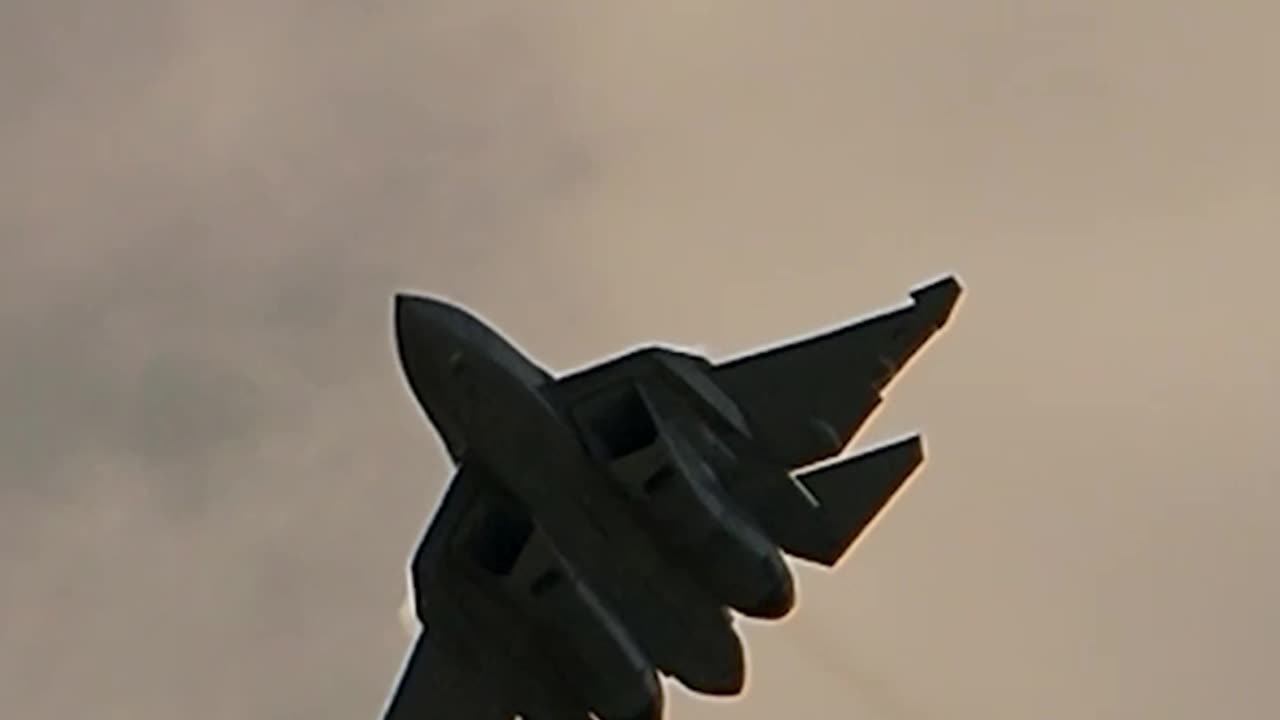 Russian multirole fighter Sukhoi Su 57E in flight