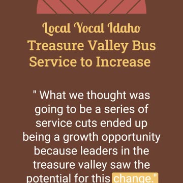 Treasure Valley Bus Service to Increase by 14%