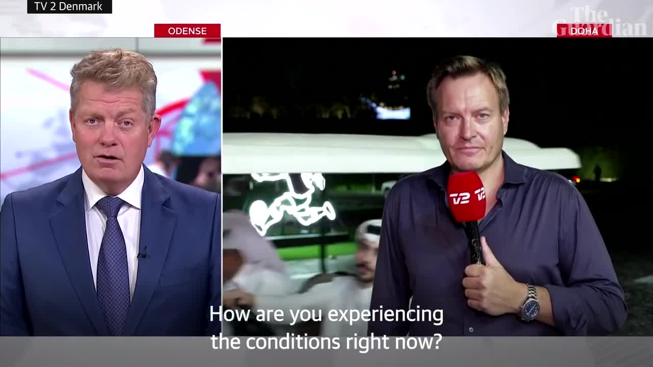 You want to break the camera?': Qatari authorities interrupt Danish reporter's broadcast