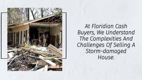 Storm Damaged House For Sale