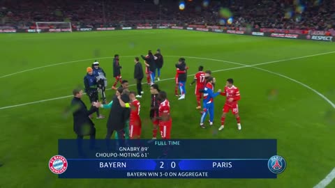 UEFA CHAMPIONS LEAGUE ROUND OF 16 Bayern Munich VS Paris Saint Germain (highlights)