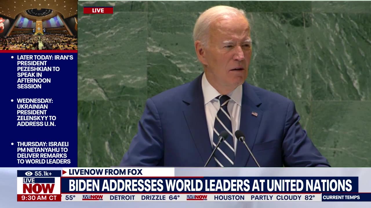 Biden addresses world leaders at United Nations General Assembly