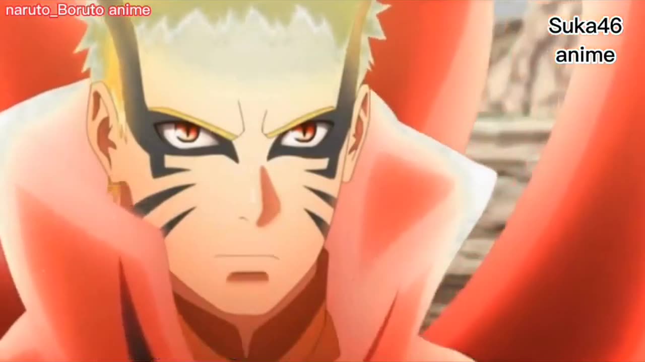 Boruto - naruto next generations_ naruto mode baryon fighting with isshiki otsutsuki