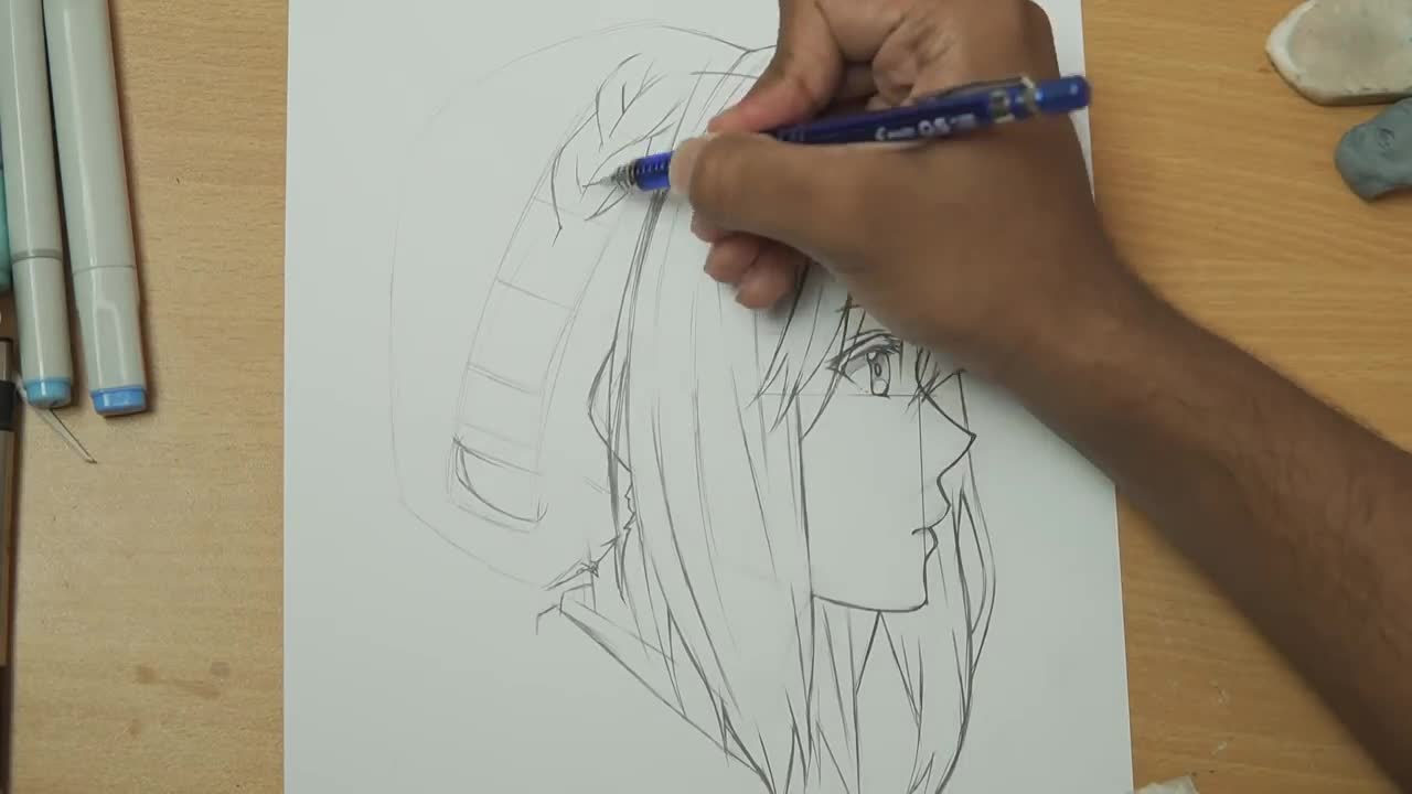 How To Draw Anime Face (SIDE VIEW)