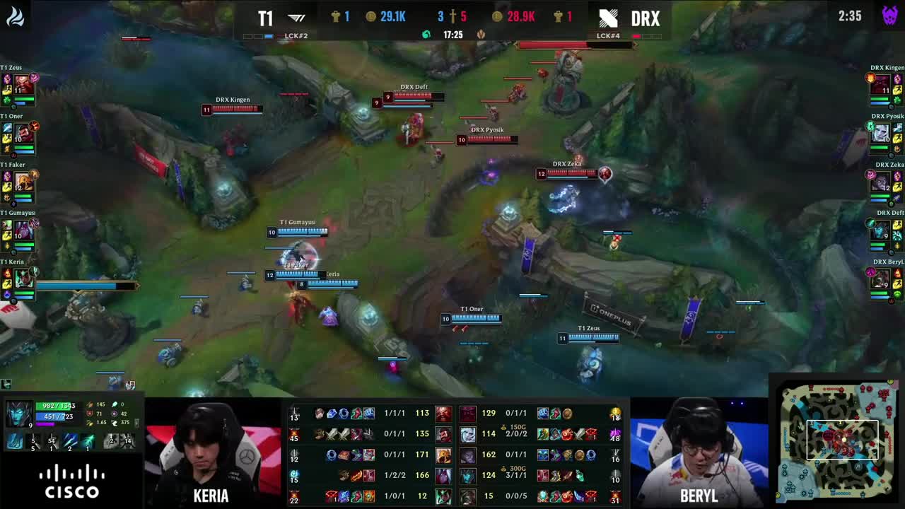 INSANE teamfight DRX Vs T1 Game 3 Worlds
