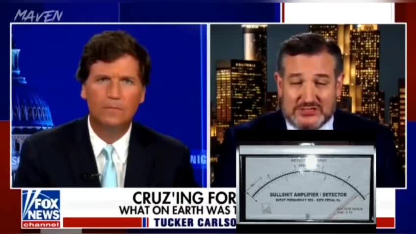 Ted Cruz Eviscerated by Tucker Carlson (Meme)