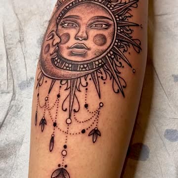 🌜🌞Moon & Sun Tattoo🌞🌜