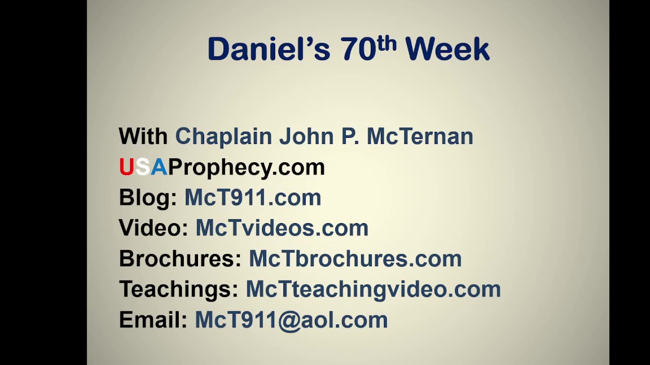 Bible Teaching Prophecy: Daniel 70th Week