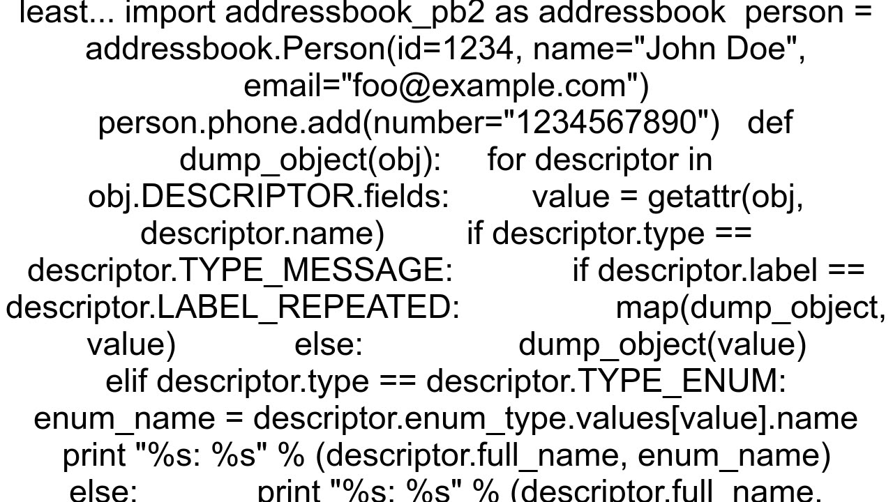 Looping over Protocol Buffers attributes in Python