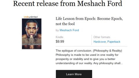 "Life Lesson from Epoch" Checkout Description