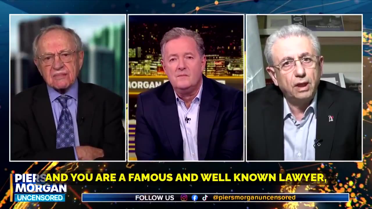 Mustafa Barghouti MAULS Alan Dershowitz and Piers Morgan