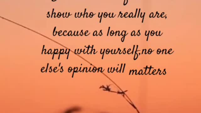 Be yourself