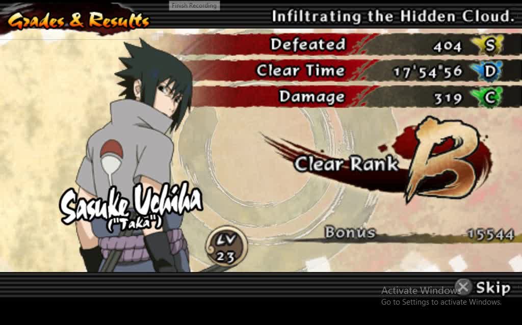 Sasuke vs Killer bee Naruto ultimate ninja impact