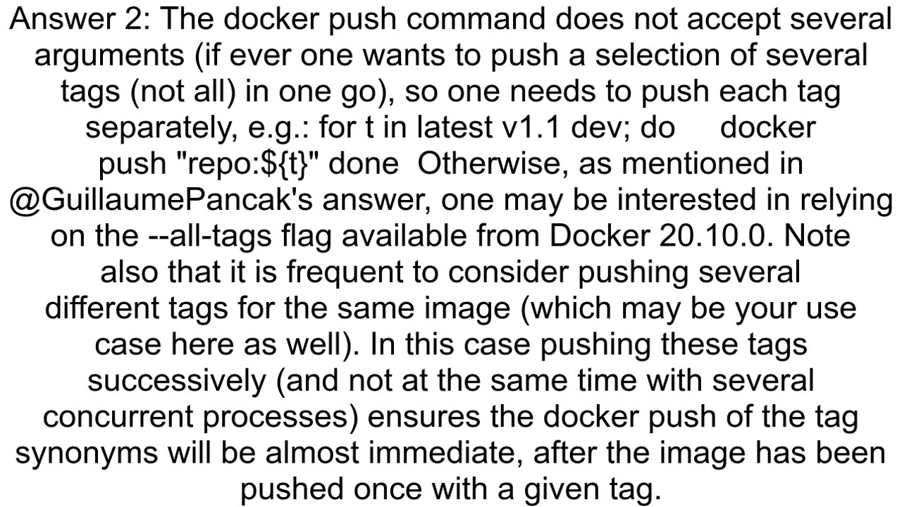 Docker push push image once with multiple tags