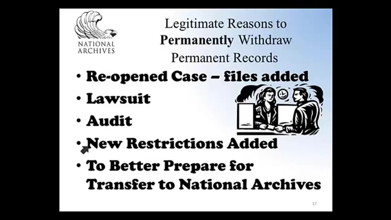 Withdrawing Permanent Federal Records from an FRC