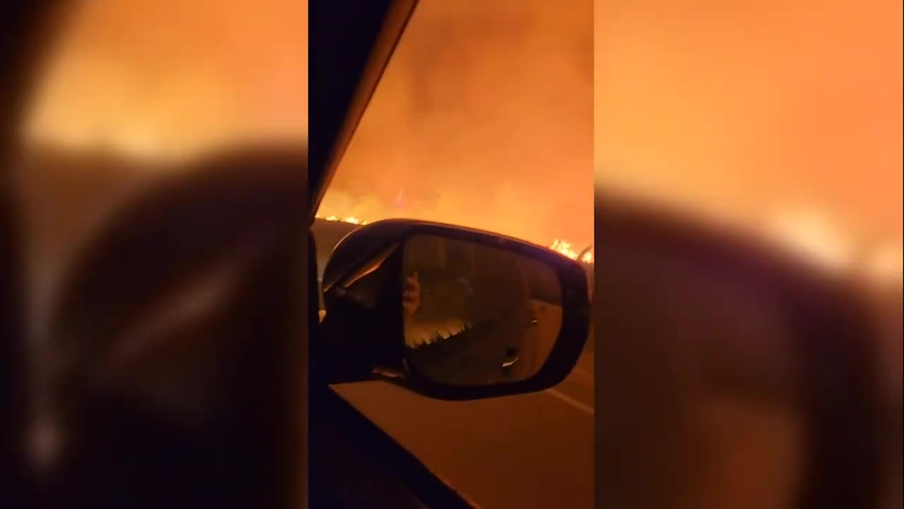 Driving through Canadian wildfire