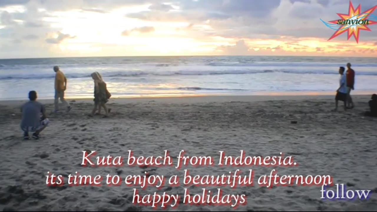 vacation to a beautiful beach. kuta beach bali indonesia