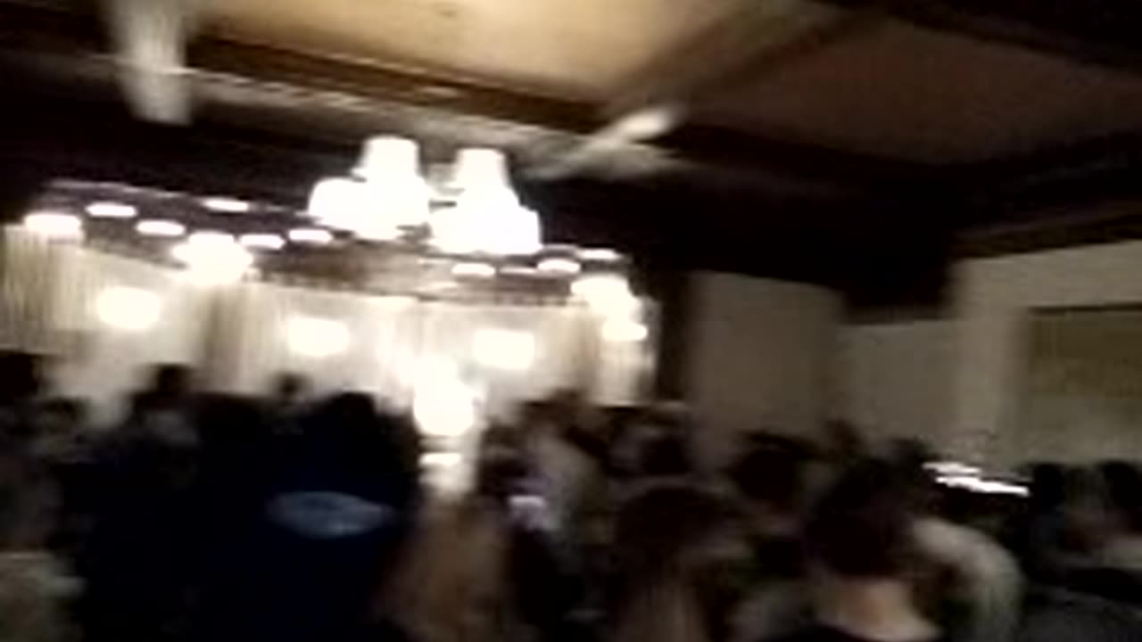 Joyful Celebration breaking out in revival house meeting.