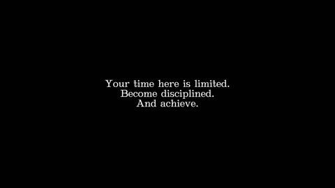 Discipline.