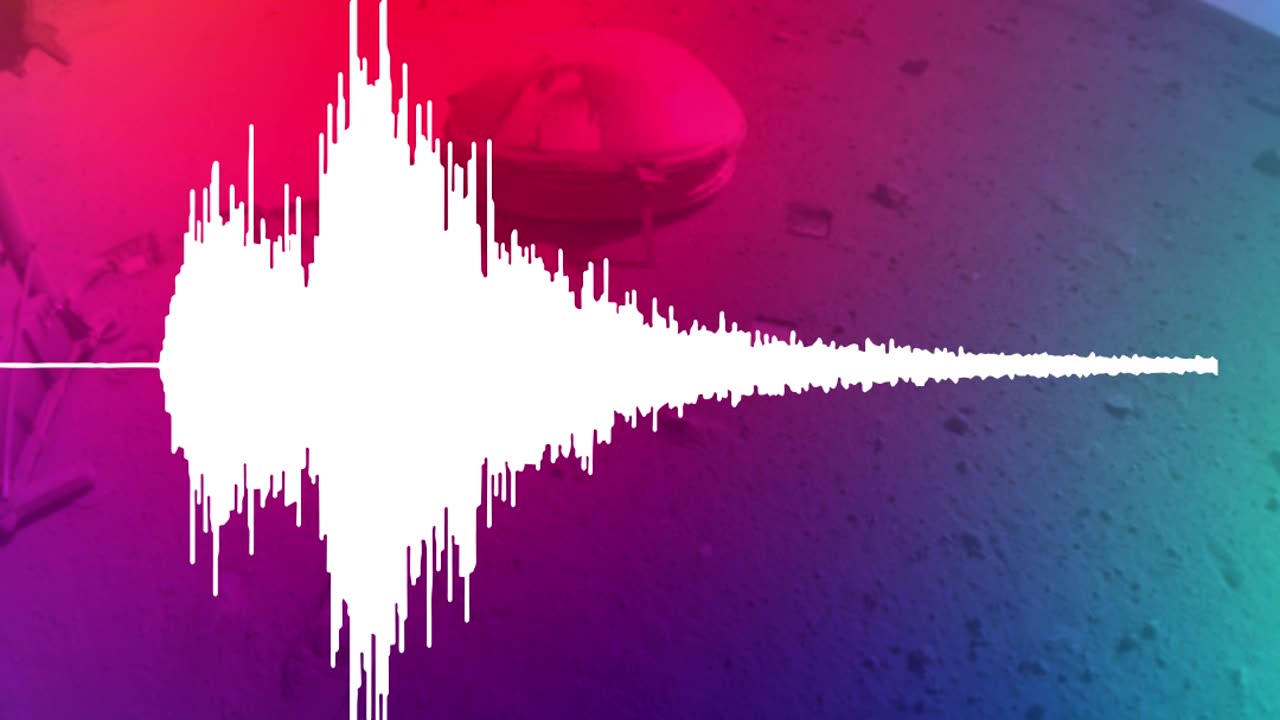 Seismogram and Sonification of InSight's Big Martian Quake