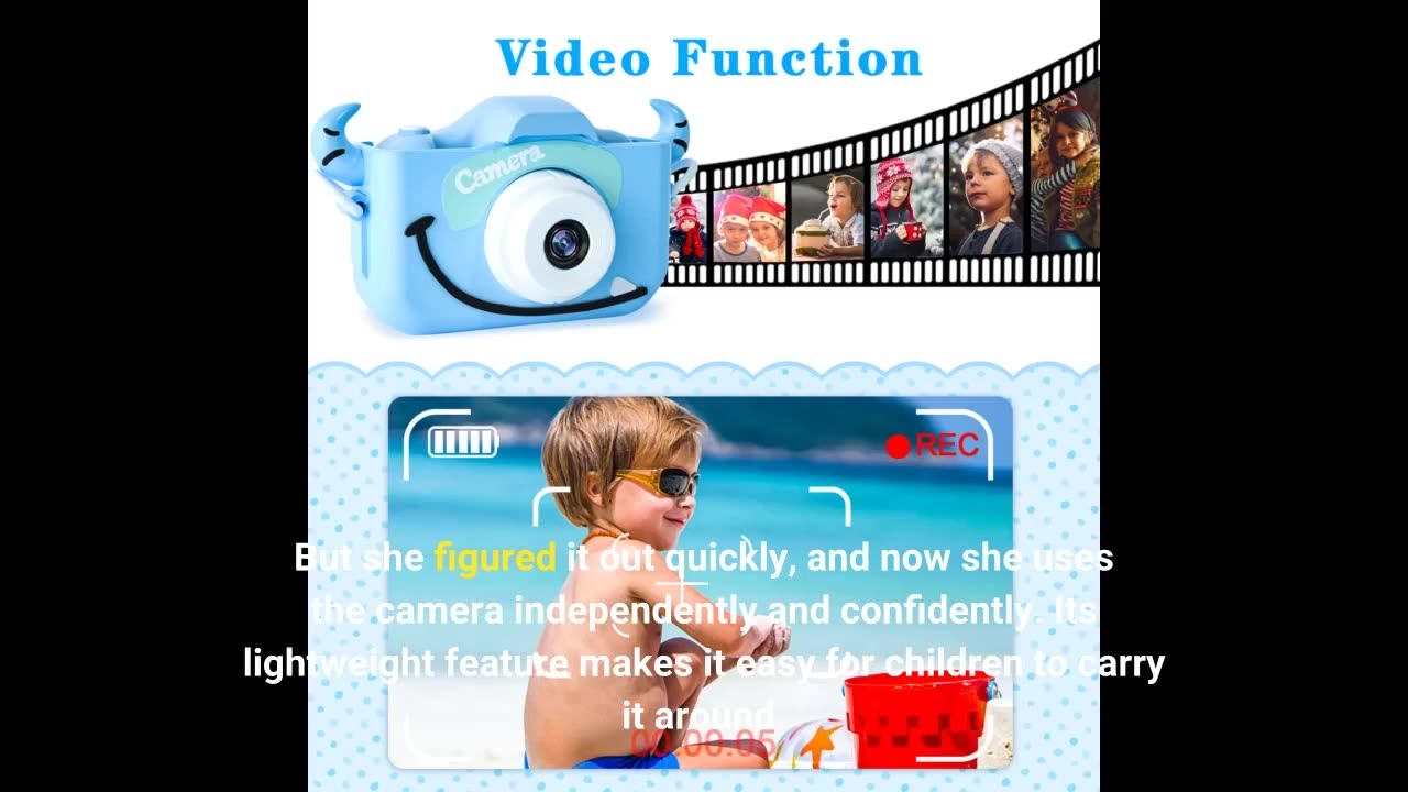 CIMELR Children's Camera for 3-12 Years, Children's Digital Camera 2.0 Inch HD Camera