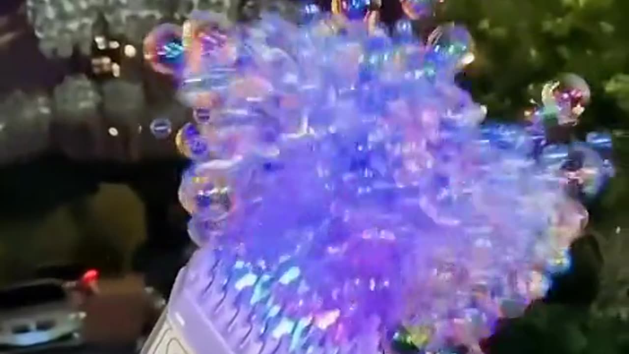 Bubble Machine Gun, Purple Bubble Gun with Lights