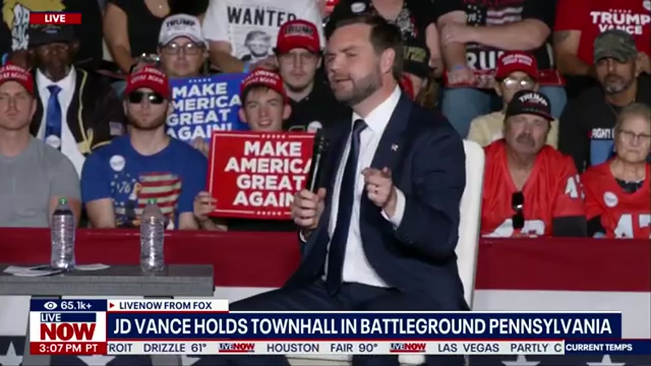 JD Vance Townhall with Sage Steele Reading Pennsylvania 10/11/24