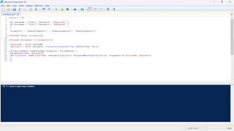 Bulk Creation of Local User Accounts on Remote Computers using PowerShell