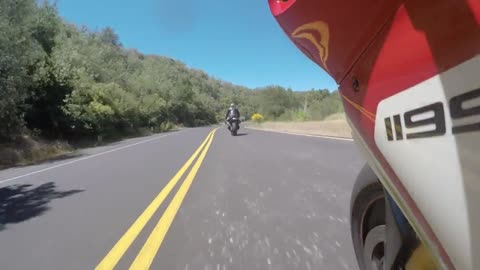 Ojai canyon 6/4/2016 gyro cam part 1 Ducati Panigale 1199 tri-color