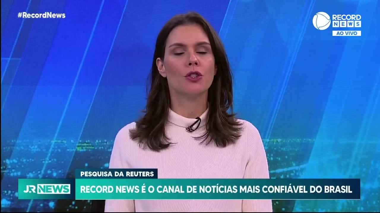 Record News é o canal de notícias mais confiável do Brasil, segundo pesquisa da Reuters