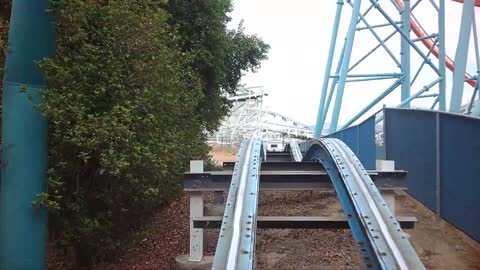 Twisted Colossus - Six Flags Magic Mountain - Front Row (4K HD POV) - October 2022