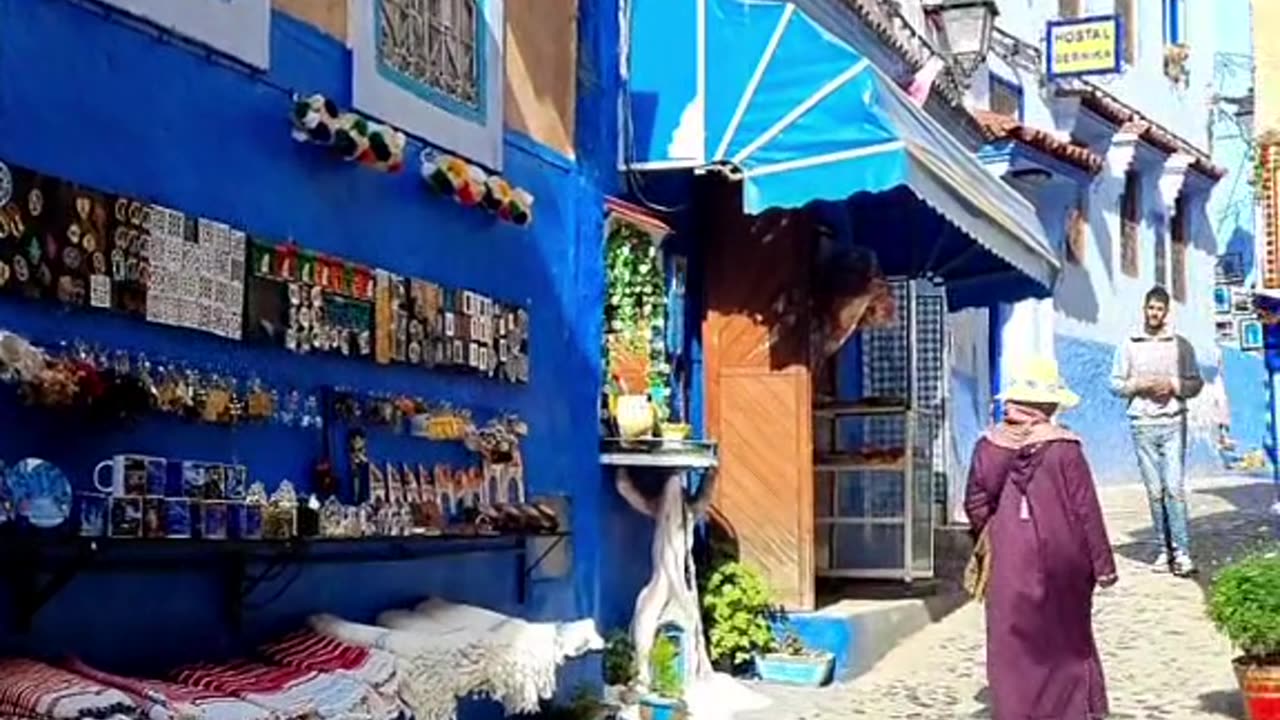 The blue city in Morocco